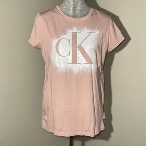 Calvin Klein sz M Women’s Pink Cotten Short Sleeve Tshirt